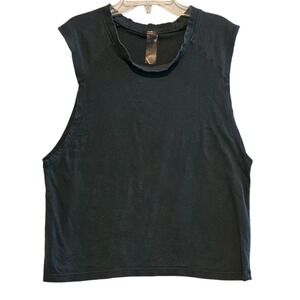 ELECTRIC ROSE Blue Ribbed Cap Sleeve Muscle Tank Top Women's Size M